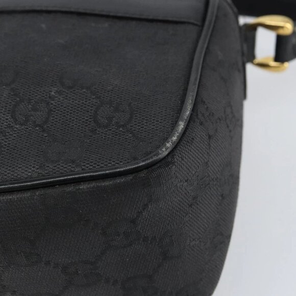 GUCCI GG Canvas Shoulder Bag Black Gold 001 14 0412 Auth ep12224 - Picture 11 of 15